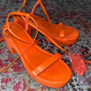 Urban Outfitters Bold Orange Heels